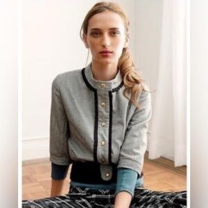 NWT Anthropologie Madchen Wool Bomber Jacket sz L